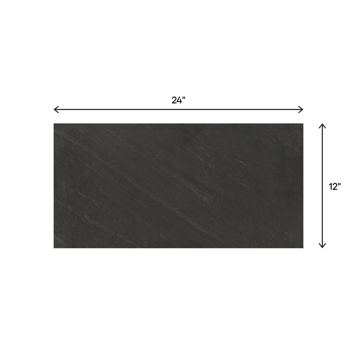 American Olean Carbon Mist Slate 12-in x 24-in Glazed Porcelain Stone Look Floor and Wall Tile