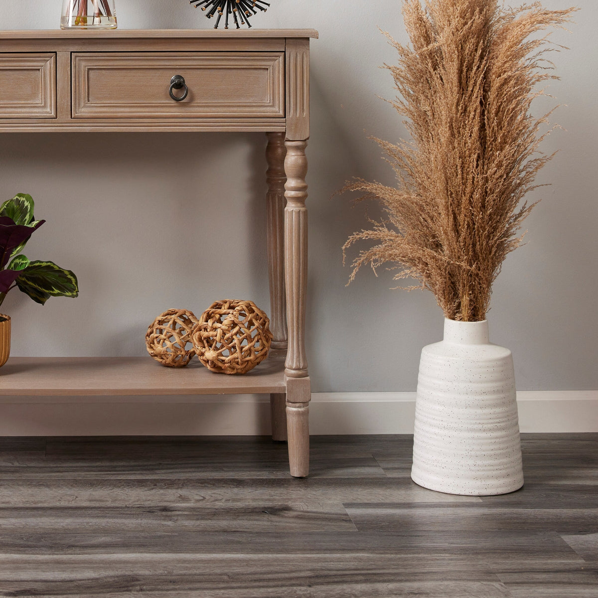 Lucida USA BaseCore Kiln Gray 12-mil x 6-in W x 36-in L Waterproof Peel and Stick Vinyl Plank Flooring (54-sq ft/ Carton)