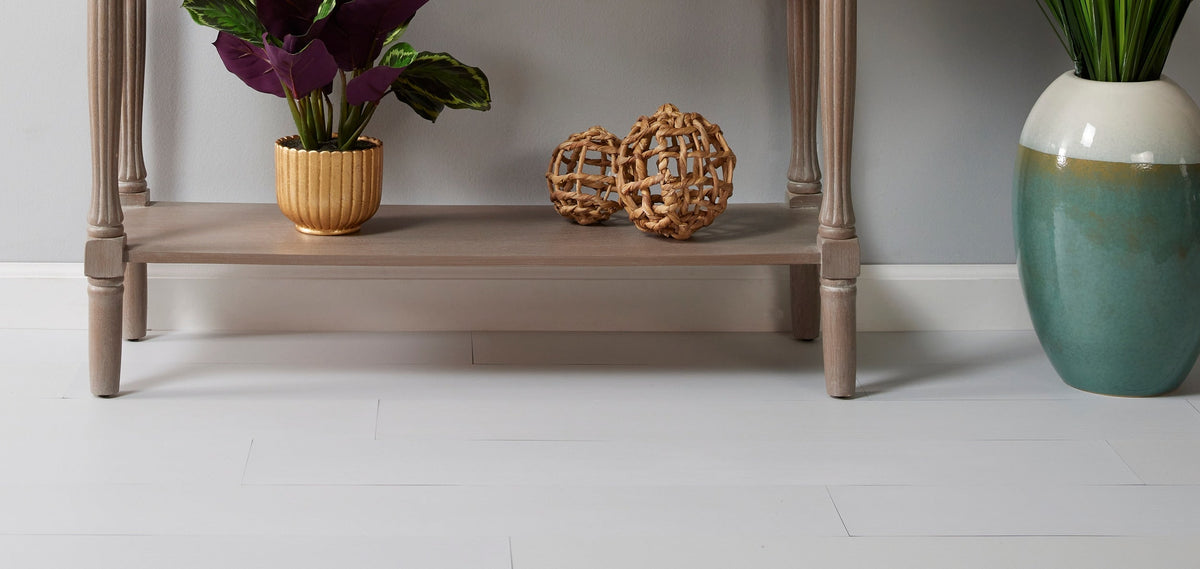 Lucida USA BaseCore Blanc White 12-mil x 6-in W x 36-in L Waterproof Peel and Stick Vinyl Plank Flooring (54-sq ft/ Carton)