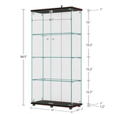 Contemporary/Modern Brown China Cabinet with Wine Storage