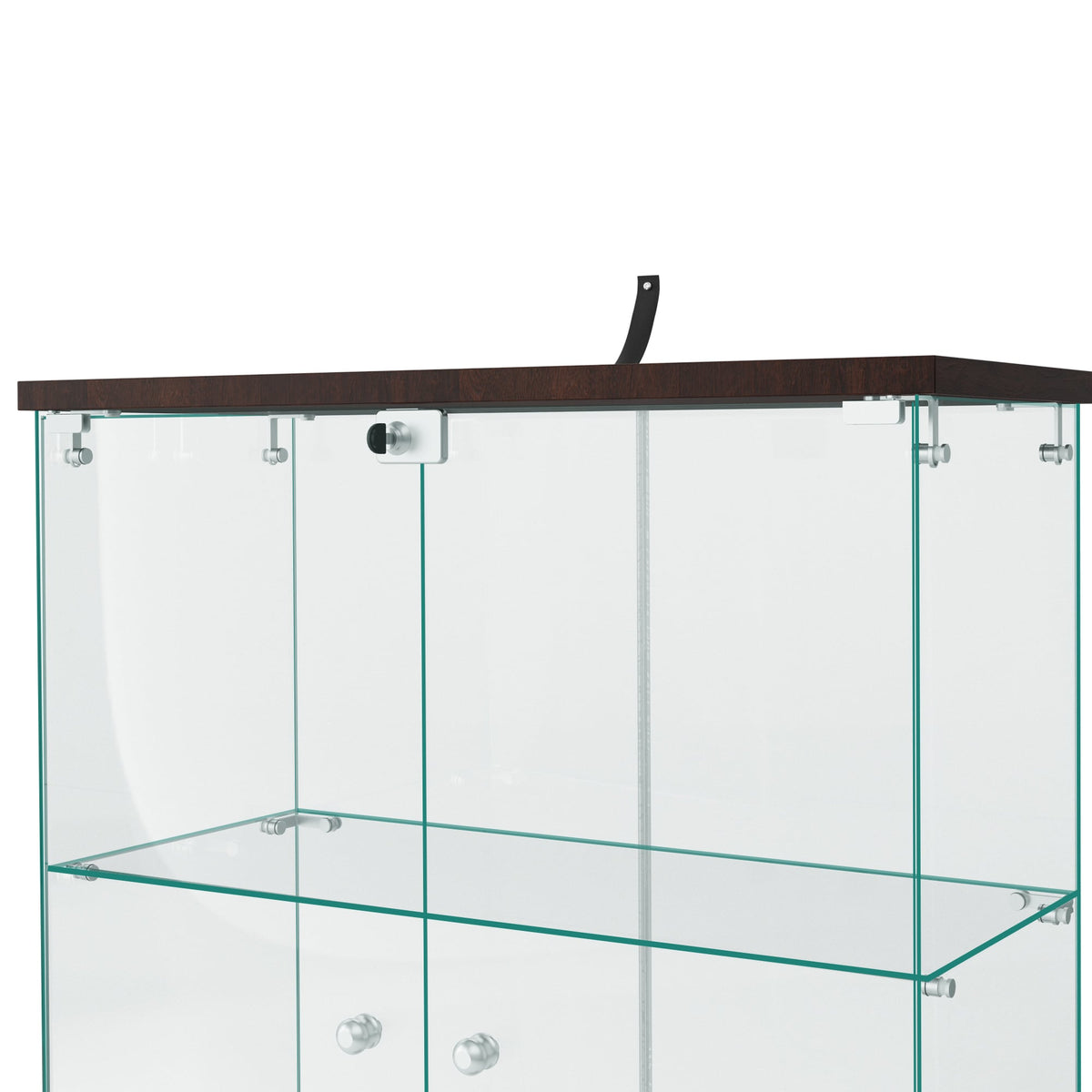 Contemporary/Modern Brown China Cabinet with Wine Storage