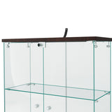 Contemporary/Modern Brown China Cabinet with Wine Storage