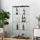 Contemporary/Modern Brown China Cabinet with Wine Storage