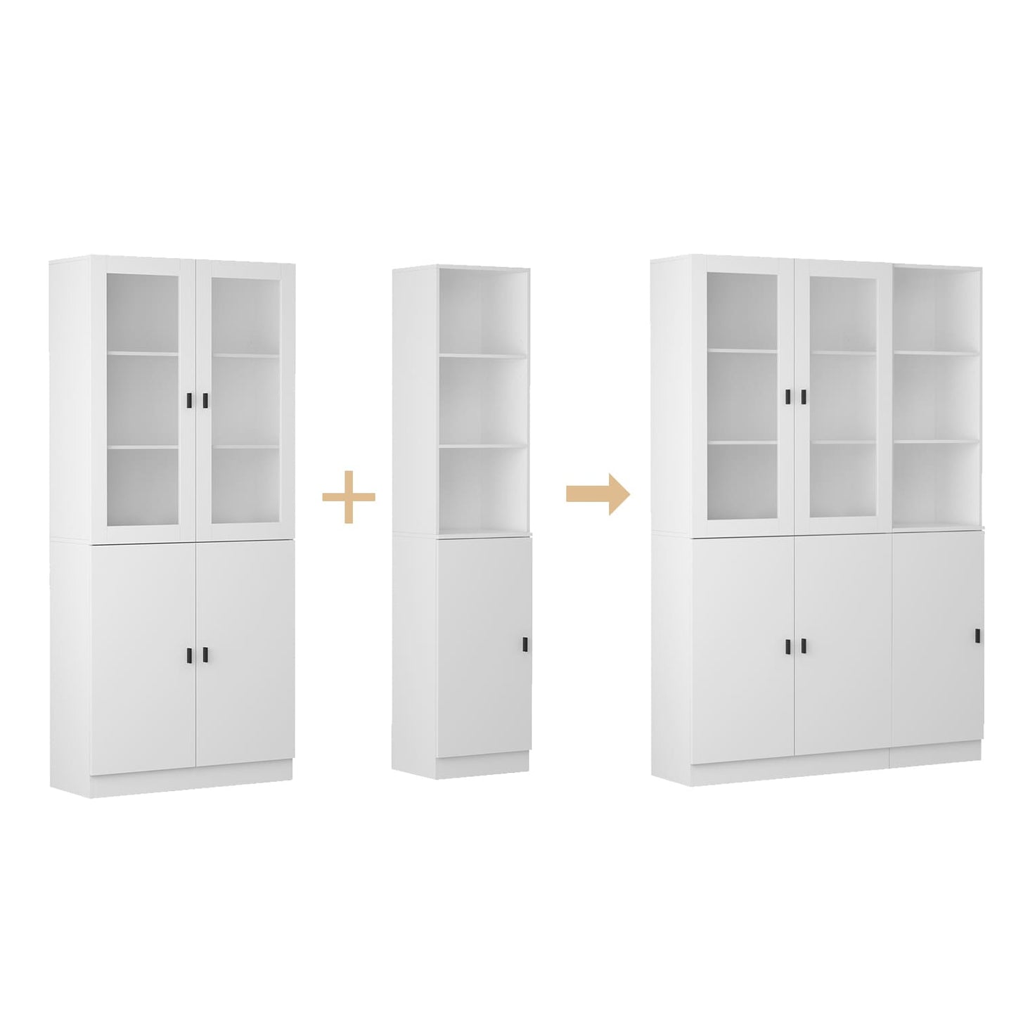 FUFU&GAGA 47.2-in W x 70.9-in H Mdf White Freestanding Utility Storage Cabinet