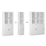 FUFU&GAGA 47.2-in W x 70.9-in H Mdf White Freestanding Utility Storage Cabinet