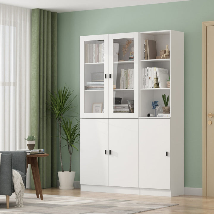FUFU&GAGA 47.2-in W x 70.9-in H Mdf White Freestanding Utility Storage Cabinet