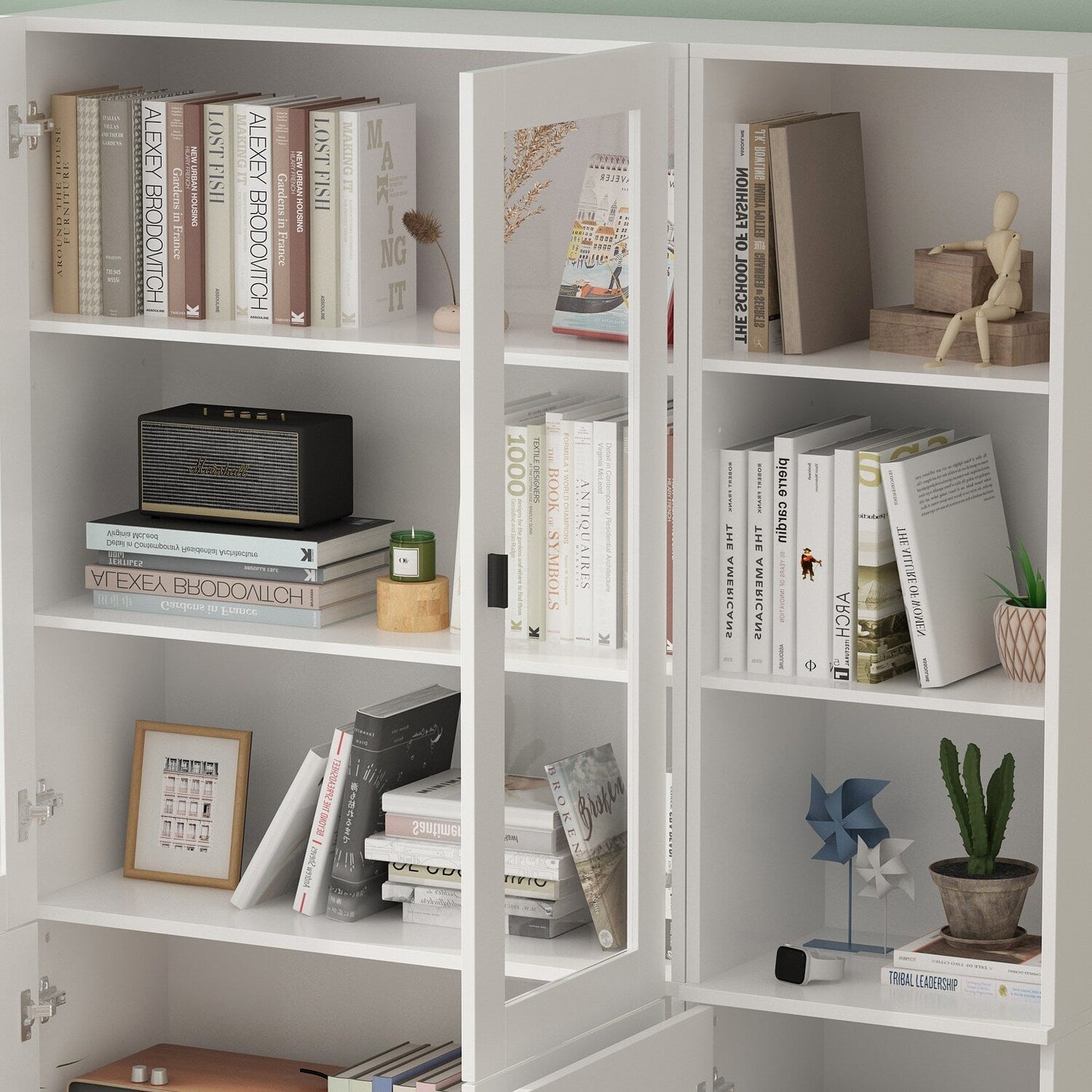 FUFU&GAGA 47.2-in W x 70.9-in H Mdf White Freestanding Utility Storage Cabinet