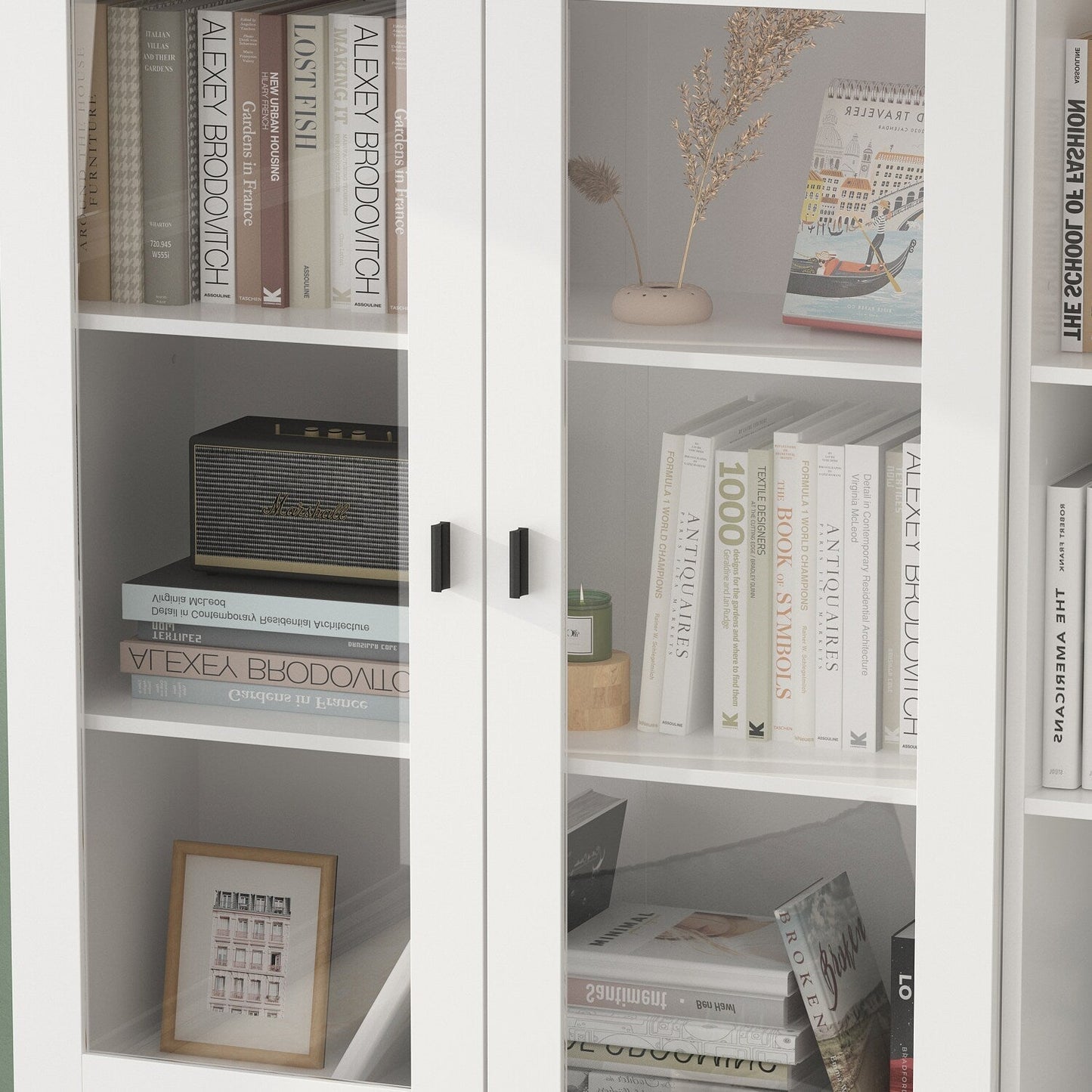 FUFU&GAGA 47.2-in W x 70.9-in H Mdf White Freestanding Utility Storage Cabinet