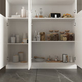 FUFU&GAGA 47.2-in W x 87.8-in H Mdf White Freestanding Utility Storage Cabinet