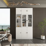 FUFU&GAGA 47.2-in W x 87.8-in H Mdf White Freestanding Utility Storage Cabinet