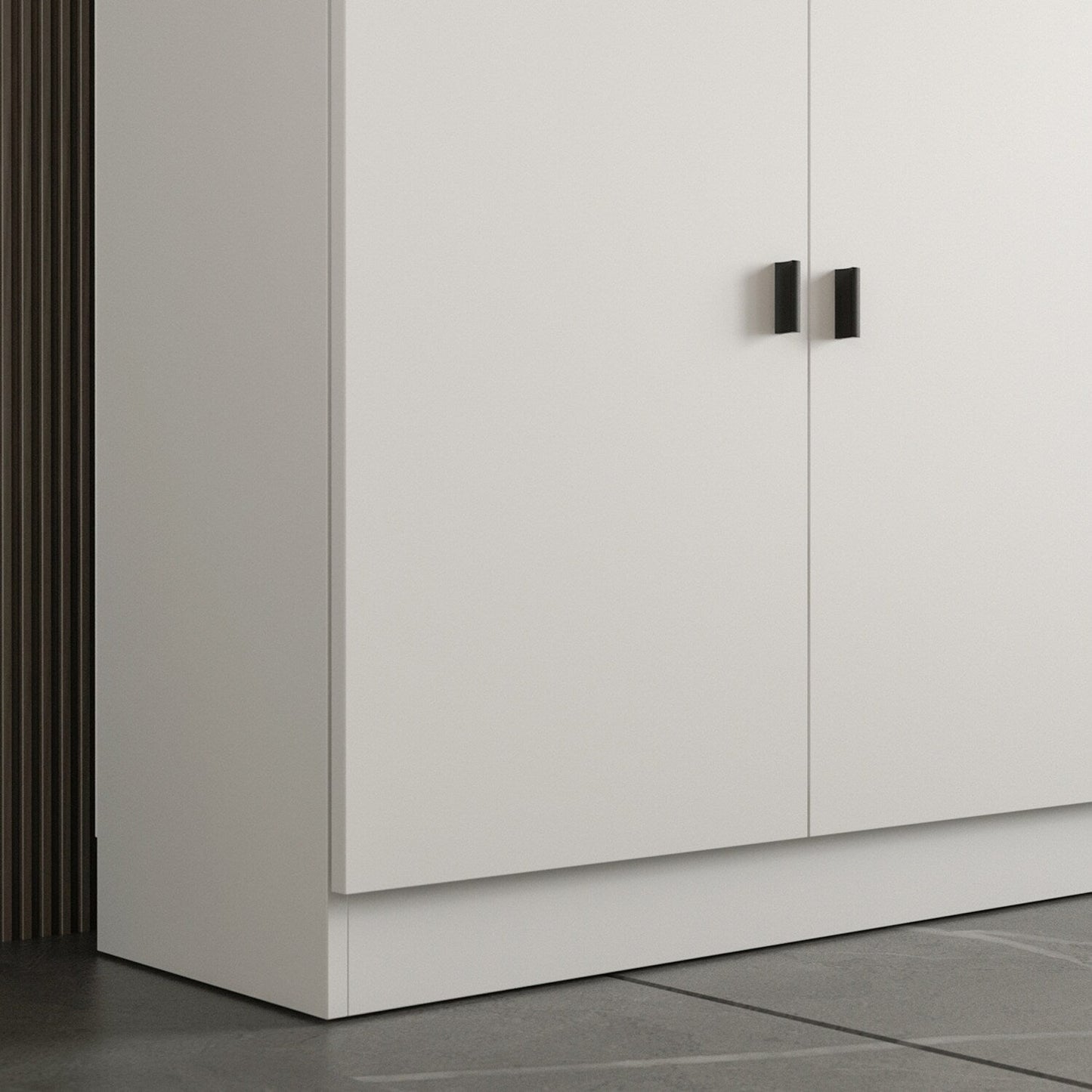 FUFU&GAGA 47.2-in W x 87.8-in H Mdf White Freestanding Utility Storage Cabinet