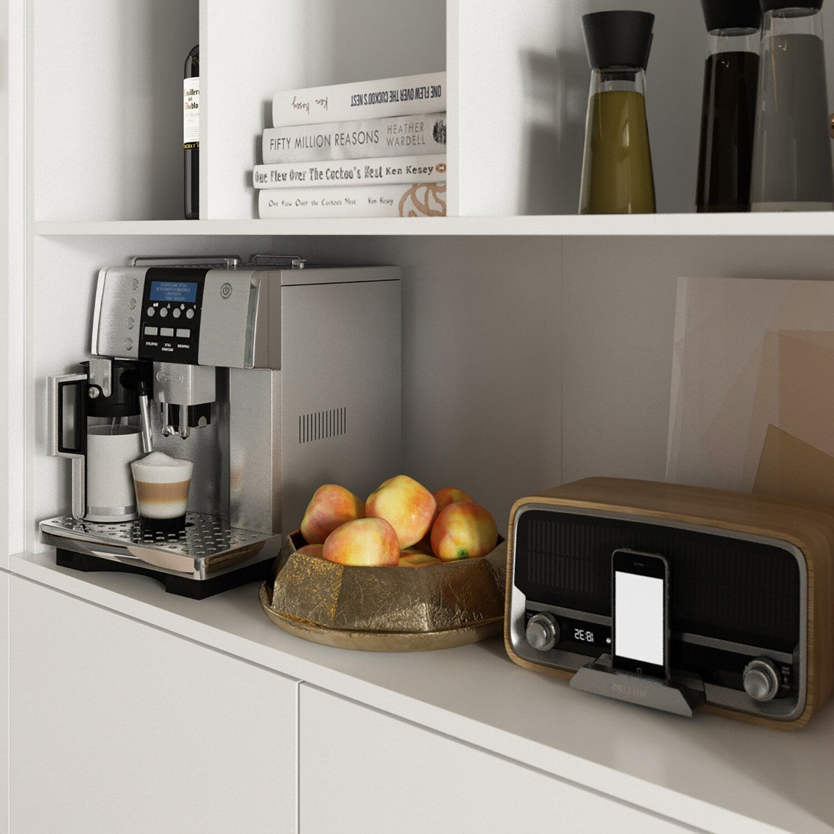 FUFU&GAGA 47.2-in W x 87.8-in H Mdf White Freestanding Utility Storage Cabinet