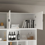 FUFU&GAGA 47.2-in W x 87.8-in H Mdf White Freestanding Utility Storage Cabinet