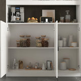 FUFU&GAGA 47.2-in W x 87.8-in H Mdf White Freestanding Utility Storage Cabinet