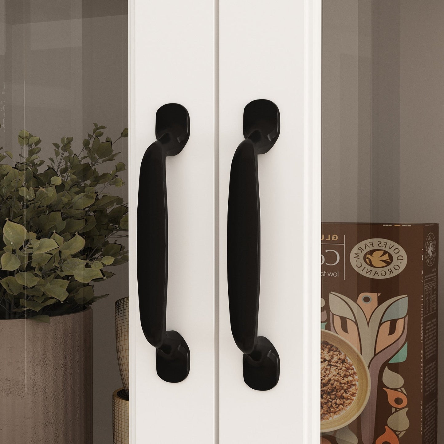 FUFU&GAGA 47.2-in W x 78.7-in H Mdf White Freestanding Utility Storage Cabinet