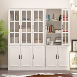 FUFU&GAGA 78.7-in W x 78.7-in H Mdf White Freestanding Utility Storage Cabinet