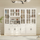 FUFU&GAGA 94.5-in W x 78.7-in H Mdf White Freestanding Utility Storage Cabinet