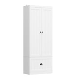 FUFU&GAGA 27.6-in W x 70.9-in H Wood Composite White Freestanding Utility Storage Cabinet