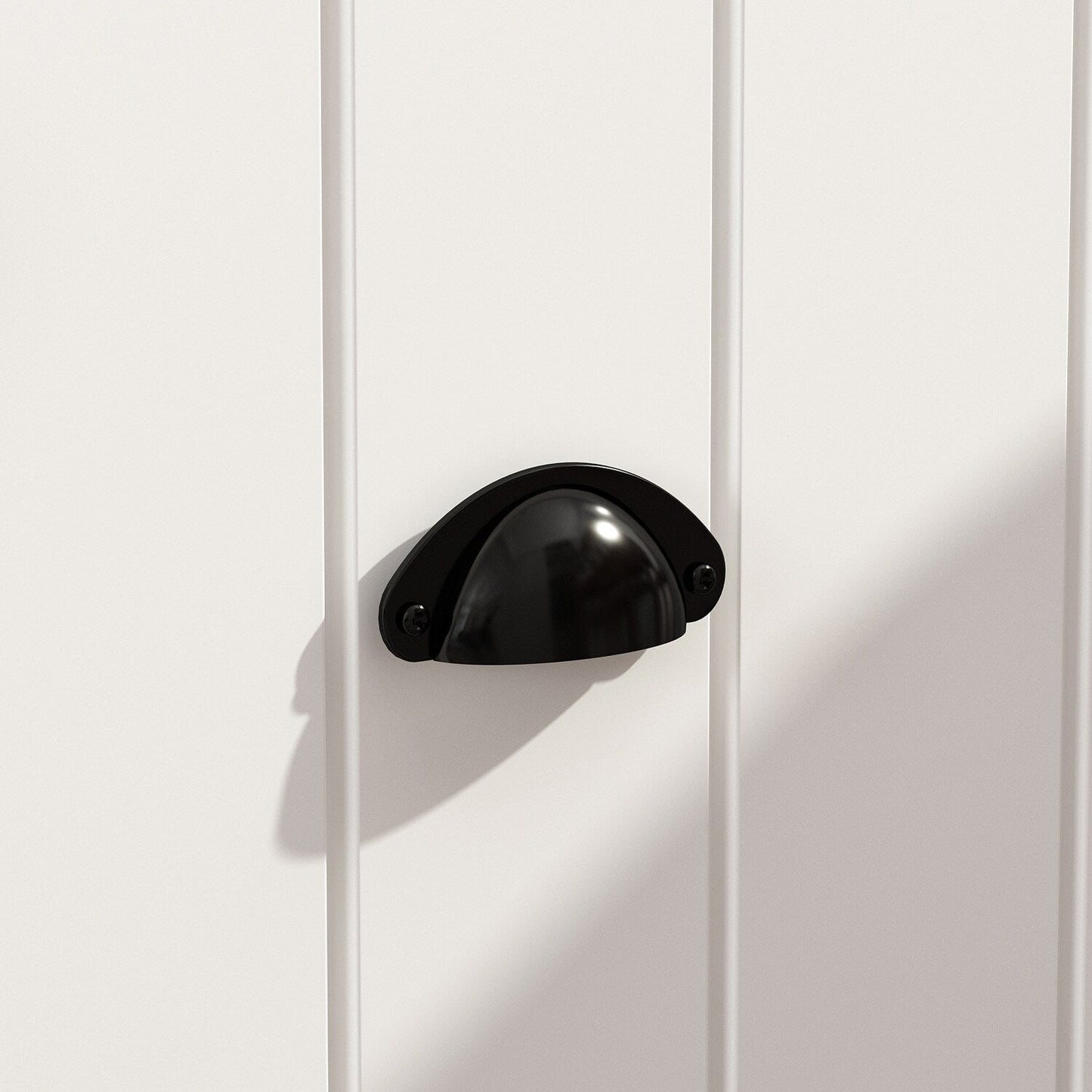 FUFU&GAGA 27.6-in W x 70.9-in H Wood Composite White Freestanding Utility Storage Cabinet