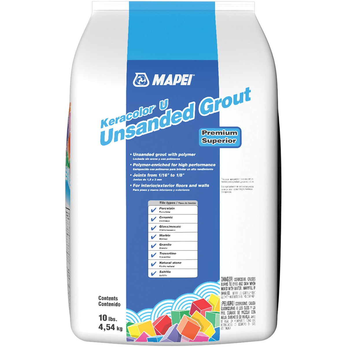 MAPEI Keracolor U Unsanded Grout, 19 Pearl Gray #5019, 10-lb Bag