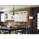 Progress Lighting Clayton 5-Light Brown Farmhouse Chandelier