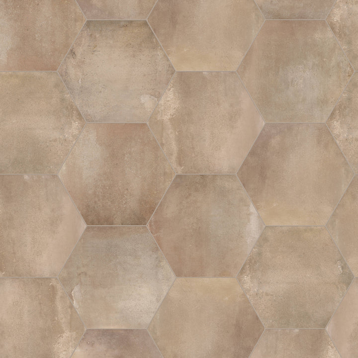 Satori Camino Terracotta 8-in x 10-in Matte Porcelain Hexagon Floor and Wall Tile (0.44-sq. ft/ Piece)