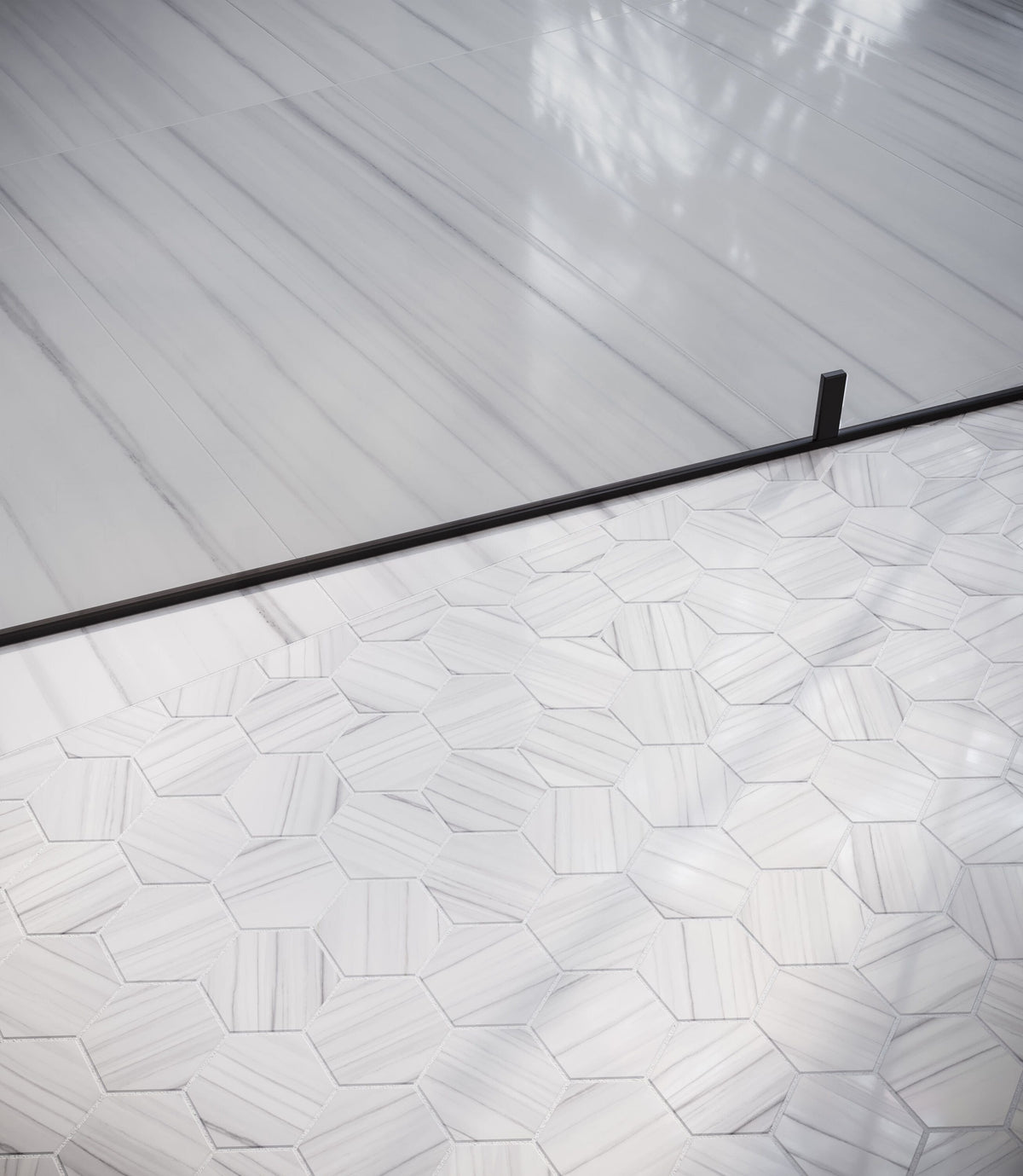 Satori Zebrino Ash 12-in x 24-in Polished Porcelain Marble Look Floor and Wall Tile (1.94-sq. ft/ Piece)