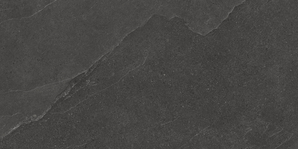 Satori Gios Graphite 12-in x 24-in Matte Porcelain Stone Look Floor and Wall Tile (1.93-sq ft per Piece)