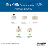 Progress Lighting Inspire 3-Light Antique Bronze Transitional Chandelier