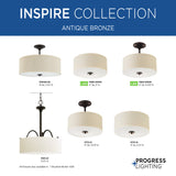 Progress Lighting Inspire 9-Light Brushed Nickel Transitional Chandelier