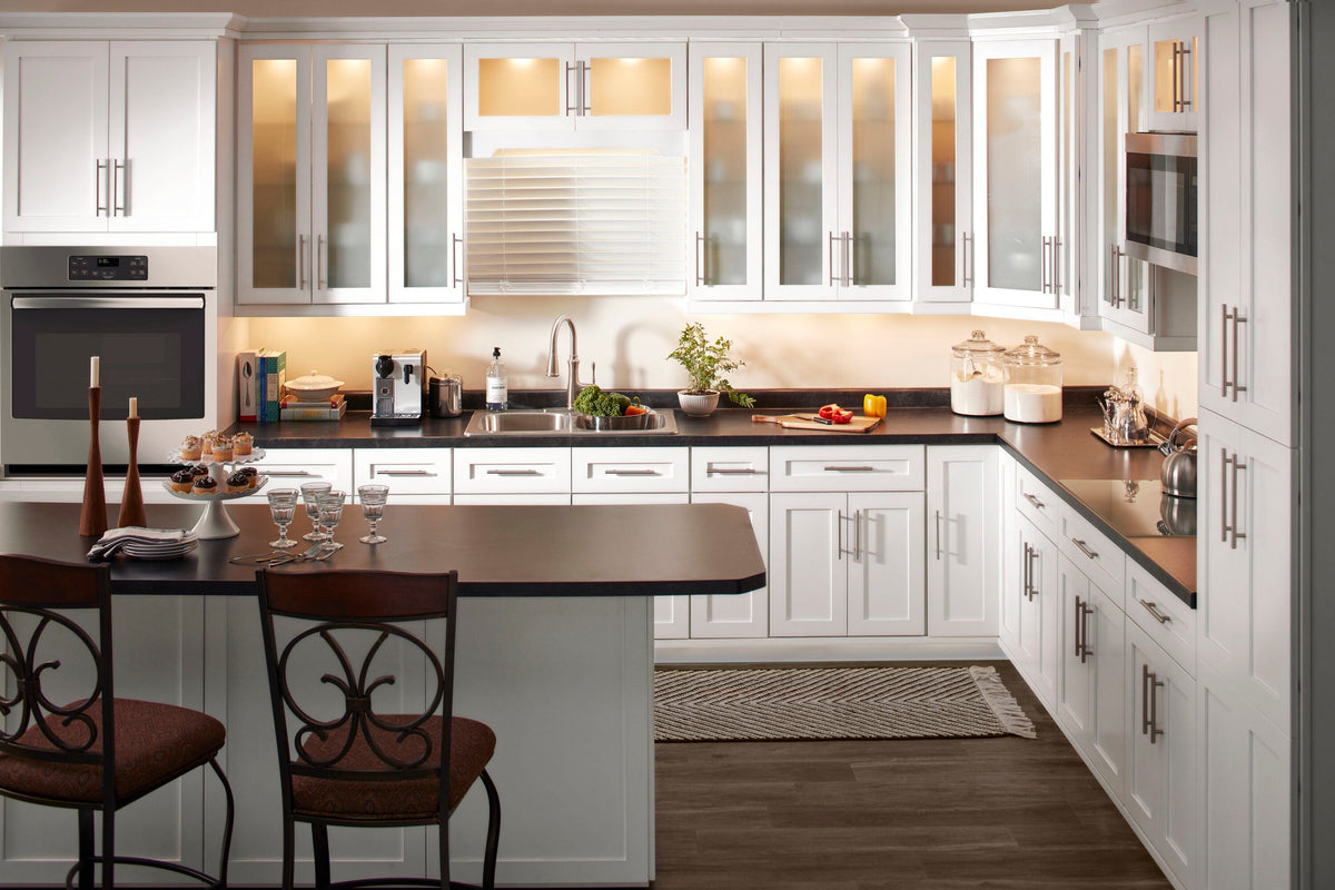 Valleywood Cabinetry 12-in W x 36-in H x 12-in D Marine Blue Birch Diagonal Corner Wall Ready To Assemble Plywood Cabinet (Flat Panel Shaker Style)