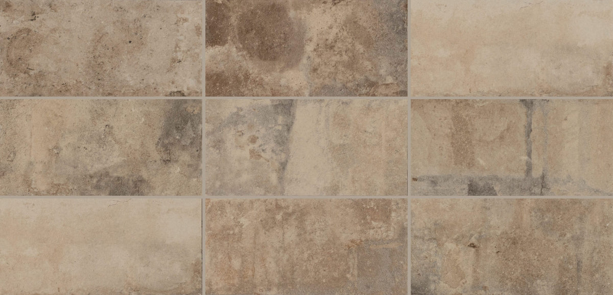 allen + roth Earthen Mountain Road 4-in x 8-in Matte Porcelain Brick look Floor and Wall Tile product image