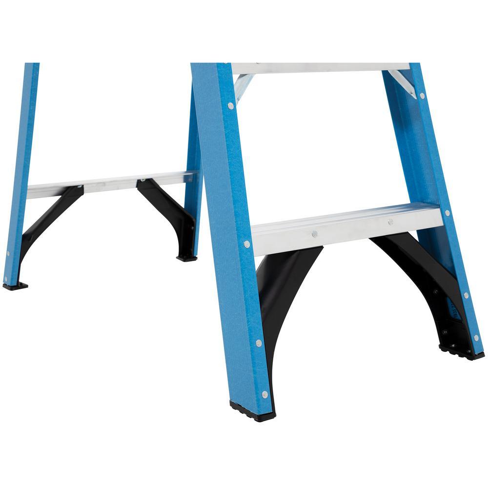 8 ft. Fiberglass Step Ladder with 250 lb. Load Capacity Type I Duty Rating - Super Arbor
