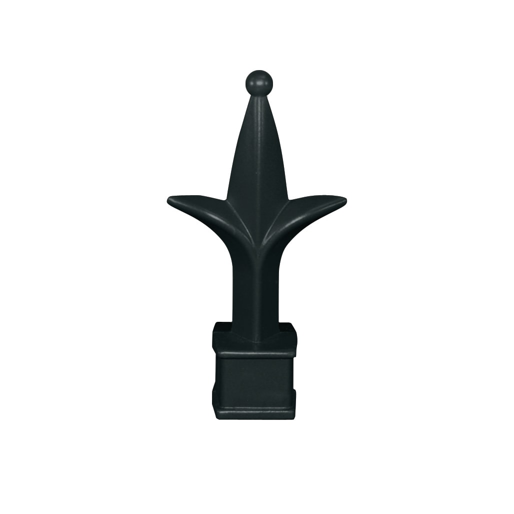 Freedom 1.25-in W x 4.25-in L Black Aluminum Fence Post Cap- Fits Common Post Measurement: 1-1/2-in x 1-1/2-in