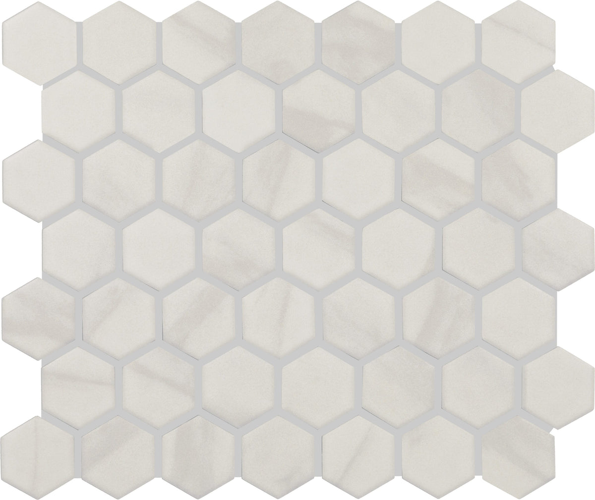 Style Selections Bianco Carrara 10-in x 12-in Matte Ceramic Hexagon Mosaic Floor and Wall Tile product image