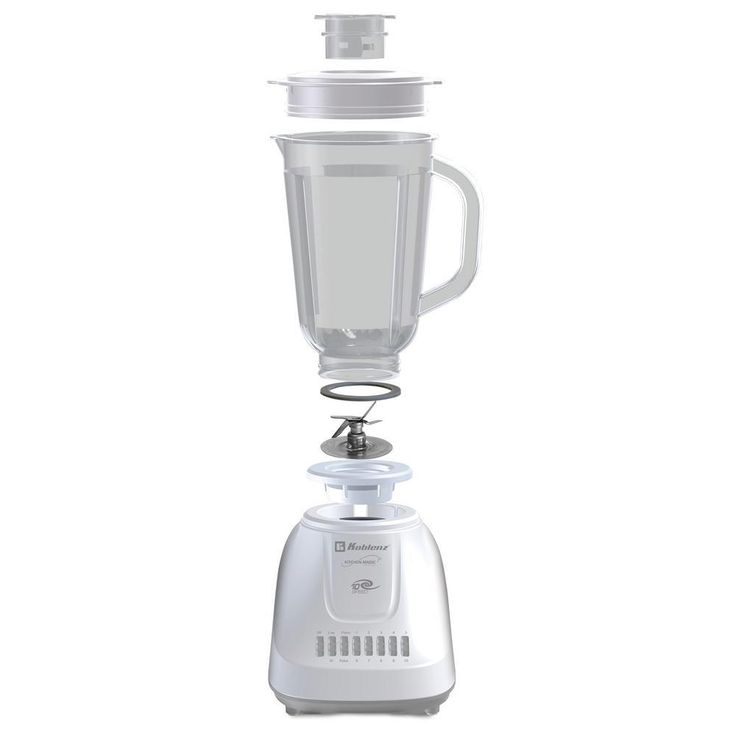 Kitchen Magic Collection 42 oz. 10-Speed and 2-Pulses White Plastic Jar Blender