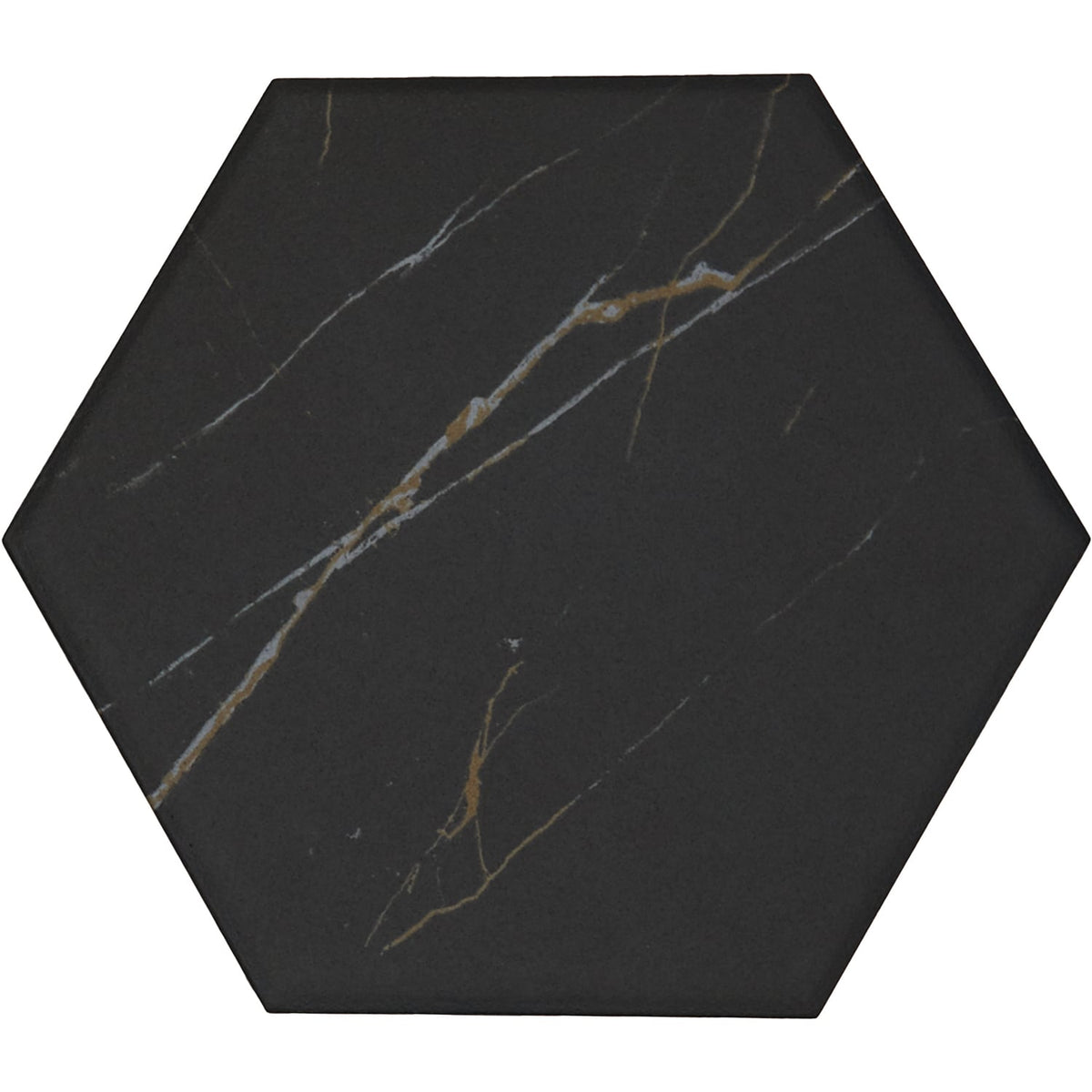 Daltile Belvedere Noir 8-in x 8-in Matte Porcelain Hexagon Floor and Wall Tile product image