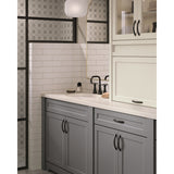 Diamond Express Jamestown 12-in W x 34.5-in H x 21-in D Moonstone Gray 3-Drawer Wood Wall-mount Cabinet Banks
