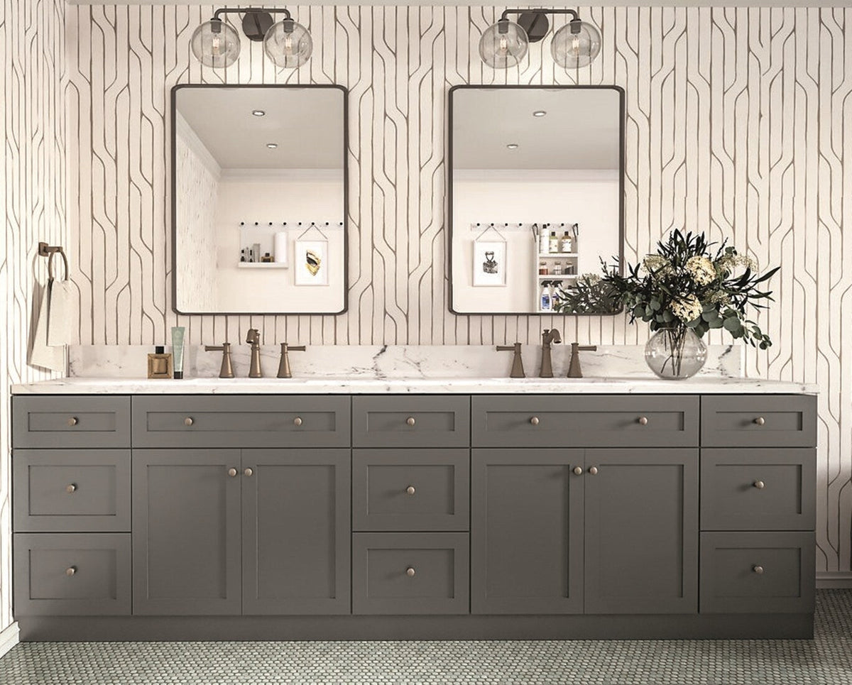 Diamond Express Jamestown 12-in W x 34.5-in H x 21-in D Moonstone Gray 3-Drawer Wood Wall-mount Cabinet Banks
