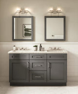 Diamond Express Jamestown 12-in W x 34.5-in H x 21-in D Moonstone Gray 3-Drawer Wood Wall-mount Cabinet Banks