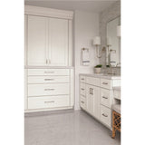 Diamond Express Jamestown 12-in W x 34.5-in H x 21-in D White 3-Drawer Wood Wall-mount Cabinet Banks