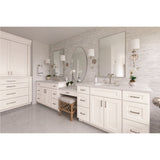 Diamond Express Jamestown 12-in W x 34.5-in H x 21-in D White 3-Drawer Wood Wall-mount Cabinet Banks