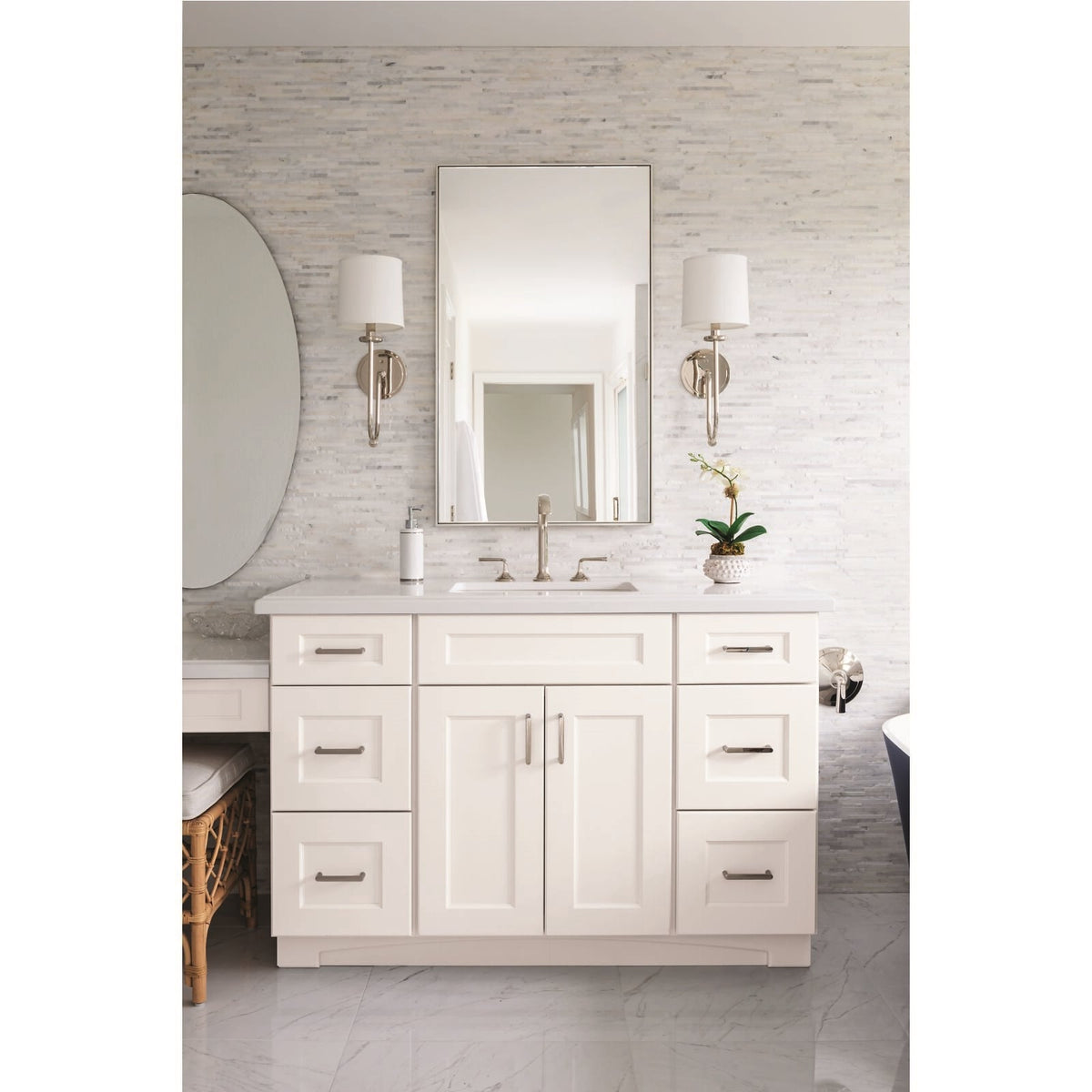 Diamond Express Jamestown 12-in W x 32.5-in H x 21-in D White 3-Drawer Wood Wall-mount Cabinet Banks