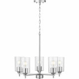 Progress Lighting Morehouse 5-Light Brushed Nickel Transitional Chandelier