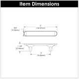 Hickory Hardware Maven (76mm) Center to Center Rectangular Handle Drawer Pull