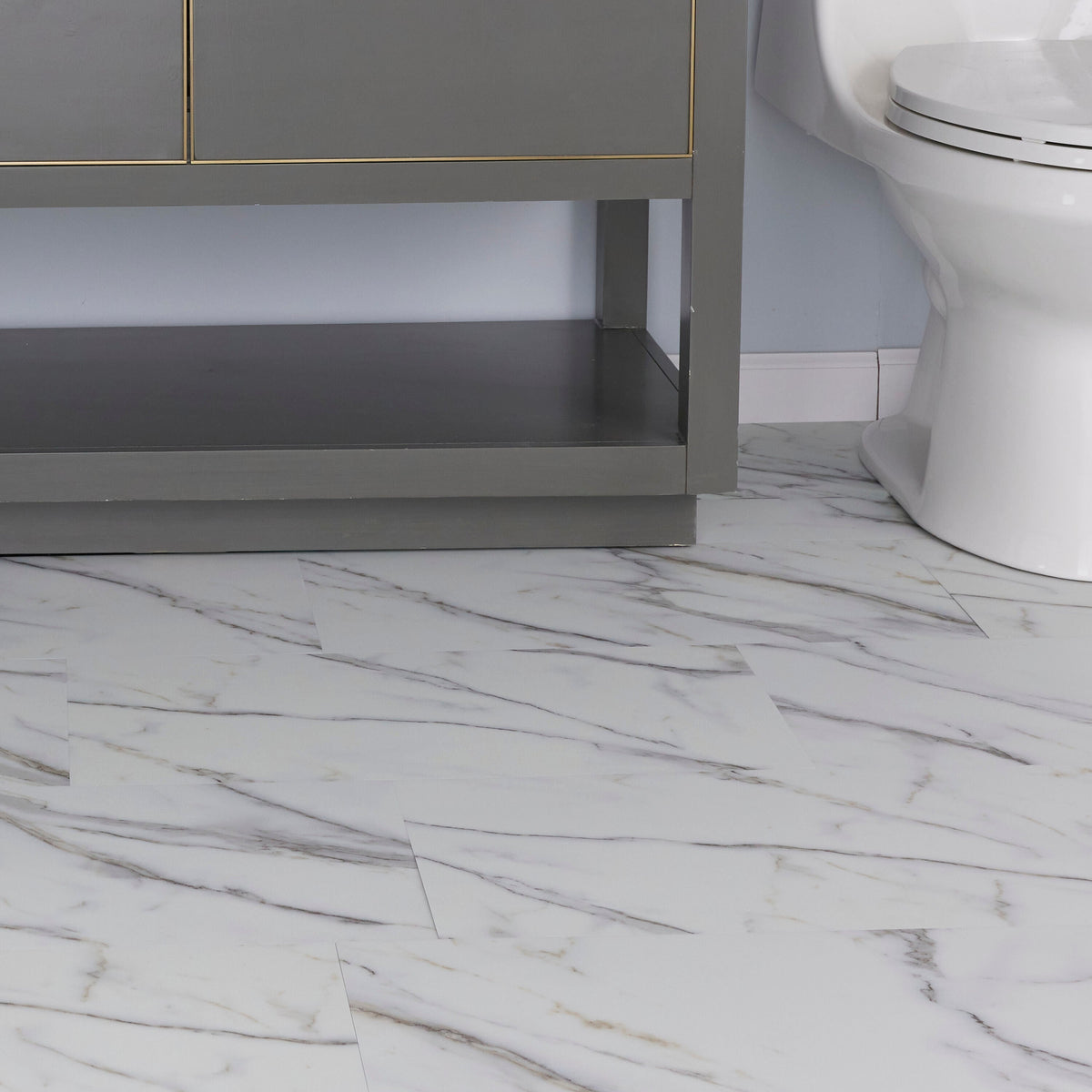Lucida USA Gluecore Whitstone White 22-mil x 12-in W x 24-in L Waterproof Glue Down Luxury Vinyl Plank Flooring (36-sq ft/ Carton)