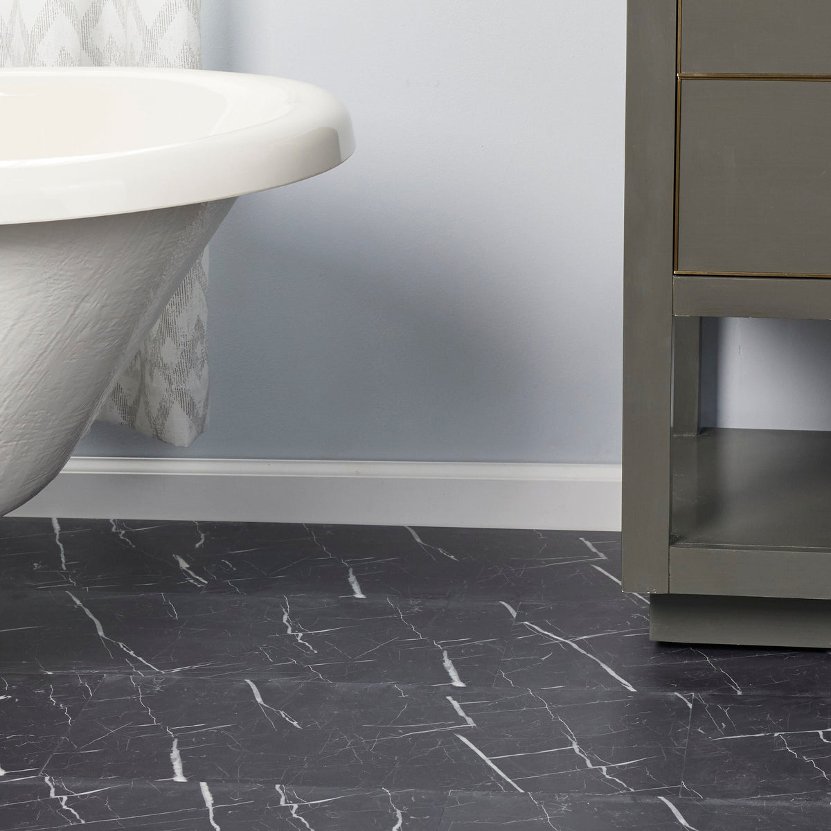 Lucida USA Terracore Nero Marquina Gray 22-mil x 12-in W x 24-in L Waterproof Interlocking Luxury Vinyl Plank Flooring (16-sq ft/ Carton)