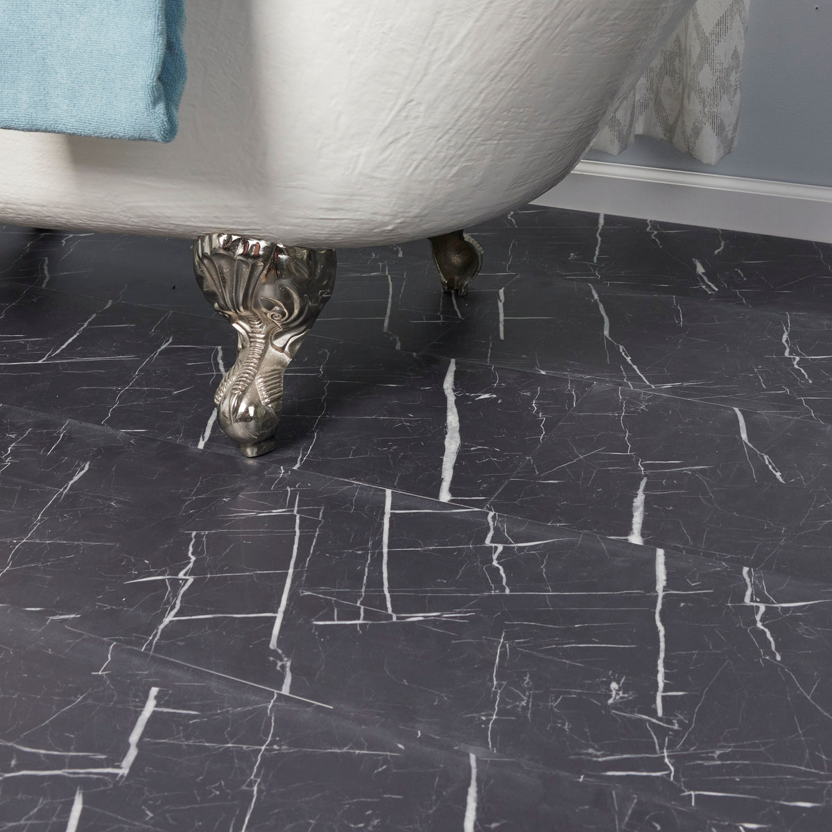 Lucida USA Terracore Nero Marquina Gray 22-mil x 12-in W x 24-in L Waterproof Interlocking Luxury Vinyl Plank Flooring (16-sq ft/ Carton)