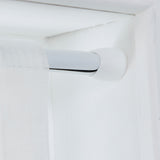 Project Source 28-in to 48-in White Steel Tension Curtain Rod with Finials