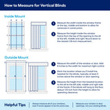 Project Source Room Darkening Vertical Blinds, 3.5-in Slat, 104-in W x 84-in L, Cordless White Vinyl